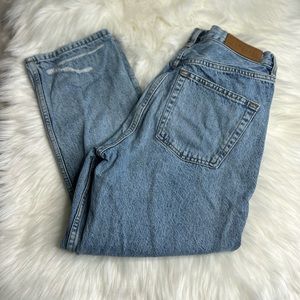 Topshop Editor Straight Distressed Jeans Waist 30